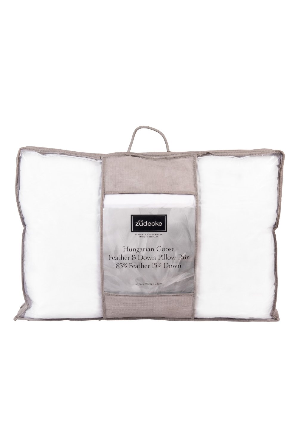 Die Zudecke Hungarian Goose Feather and Down Soft Pillow (2 Pack) - Down & Cotton