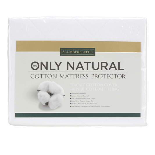 Slumberfleece Luxury Cotton Quilted Mattress Protector - Down & Cotton