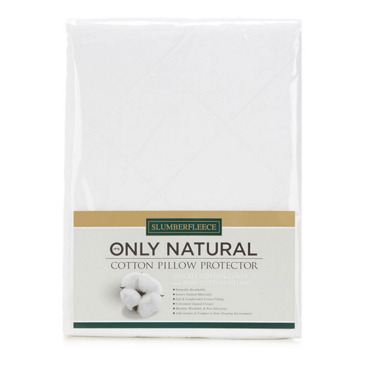 Slumberfleece Luxury Cotton Quilted Pillow Protector - Down & Cotton
