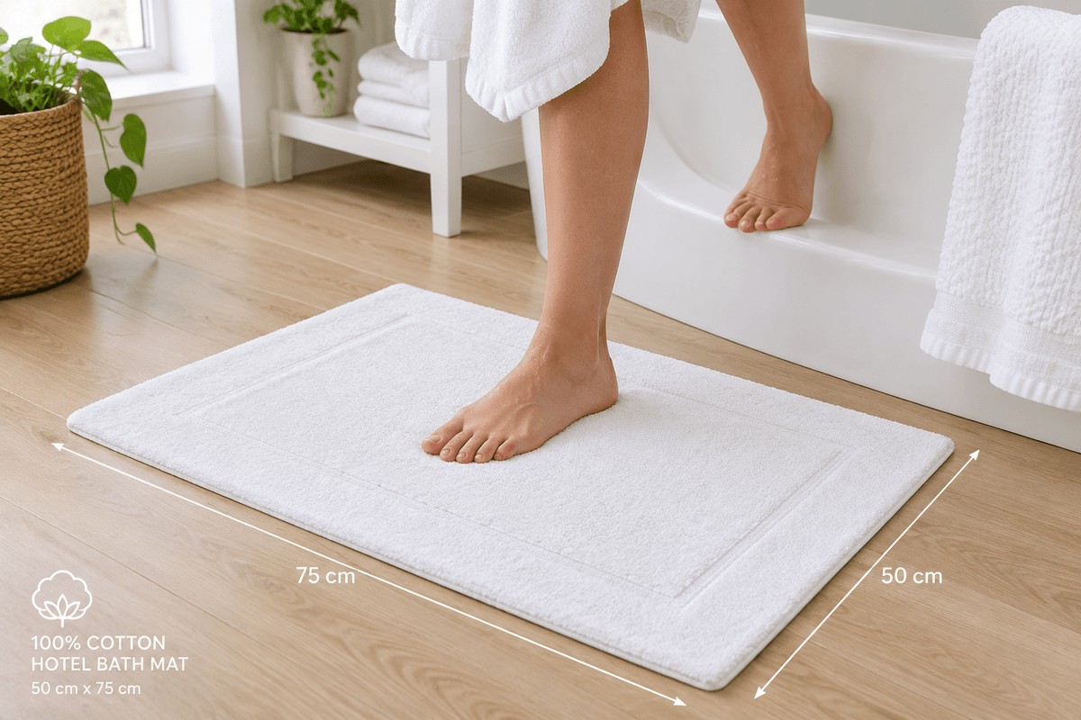 Surrey Down Spa 100% Cotton Hotel Bath Mat - Down & Cotton